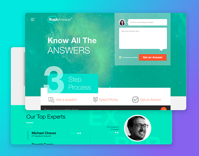 UI UX for RushAnswer - Website 2020 trend best website illustration modern design ui ux ux design website