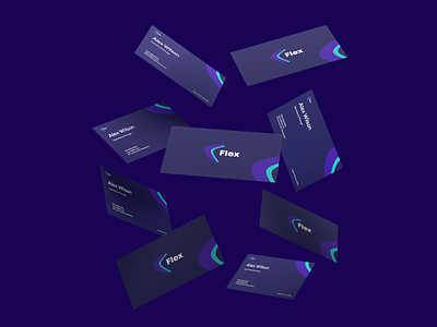 Flex Business Card brand design brand identity branding business card delivery delivery app delivery service design flat identity branding logo logo design logodesign minimal startup typography