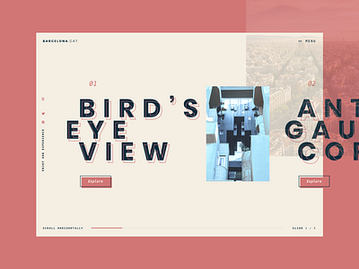Asymmetrical Barcelona asimetrical barcelona flat grid landingpage retro trends 2020 ux website