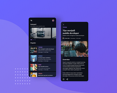 Reading App UI Exploration dark theme mobile app reading app ui ux