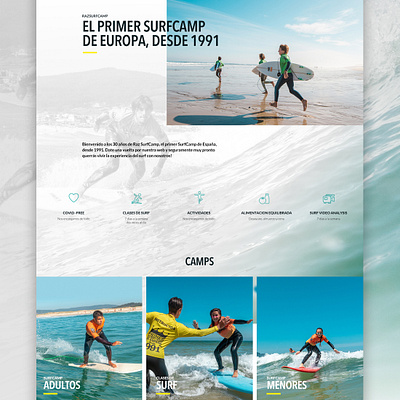 Razsurfcamp. UX & UI Design art direct art direction design figma ui ux web design