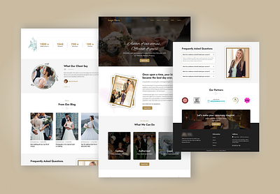 Landing Page for Wedding planner Website branding graphic design landing page mockups ui web design