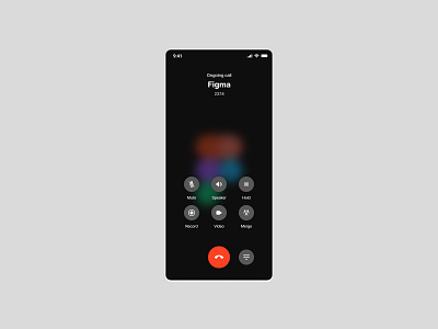 An Ongoing Call screen app design figma graphic design ui ux