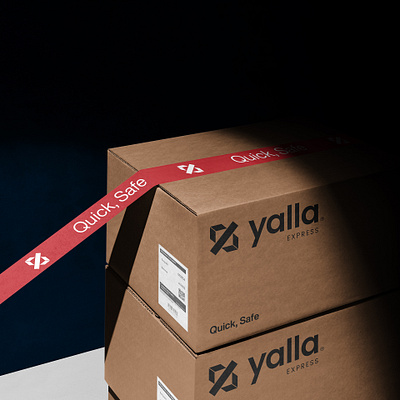 Yalla Logistics & Express 3d animation branding design download free freebie graphic design illustration logo mockup mockup cloud mockupcloud motion graphics ui