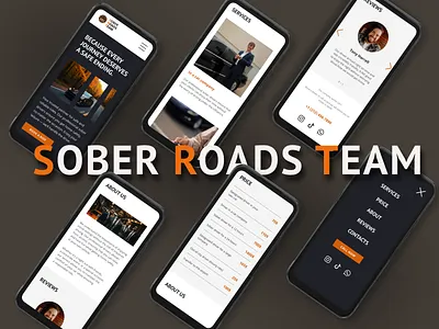 Mobile design concept - Sober Roads Team concept design figma mobile sober ui ux web