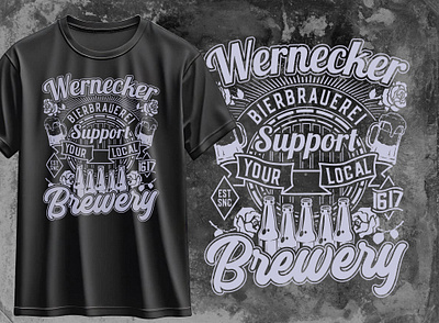 Wernecker Bierbrauerei Support Eye-catching t-shirt Design halloween