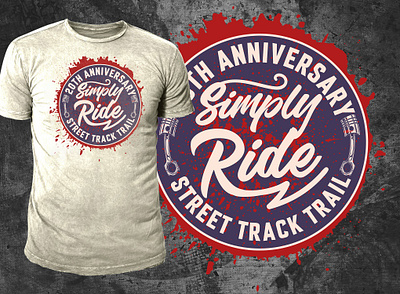 20th Anniversary Simply Ride Eye-catching t-shirt Design halloween