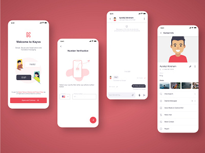 Kayvo, Translated Chat Platform adobexd design illustration mobile mobile app mobile ui treinetic ui uiux ux