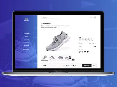 Adidas Sneaker Shop branding illustrator photoshop shoes shopping sketch uiux