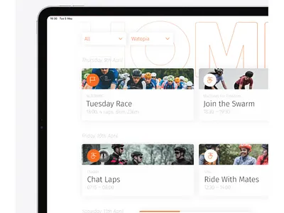 Zwift Refresh design ipad ipados ui