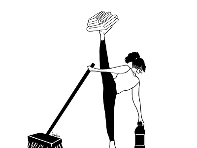 Home pilates blackandwhite branding branding design concept design corona coronavirus graphic illustration illustration art illustrator pilates stayhome