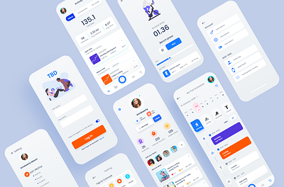 Fitness App UI Cocncept android app design application color cool design fitness app gym app healt tracker ios app iphone x madhu mia minimal