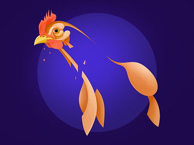 Chicken full body chicken illustration rooster shapes surrealism