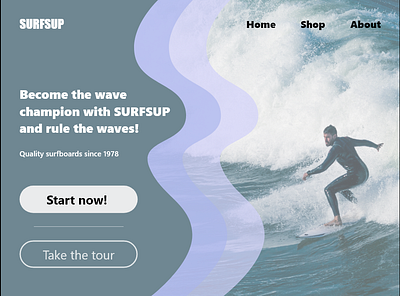 Surfsup V2 branding design ui web website