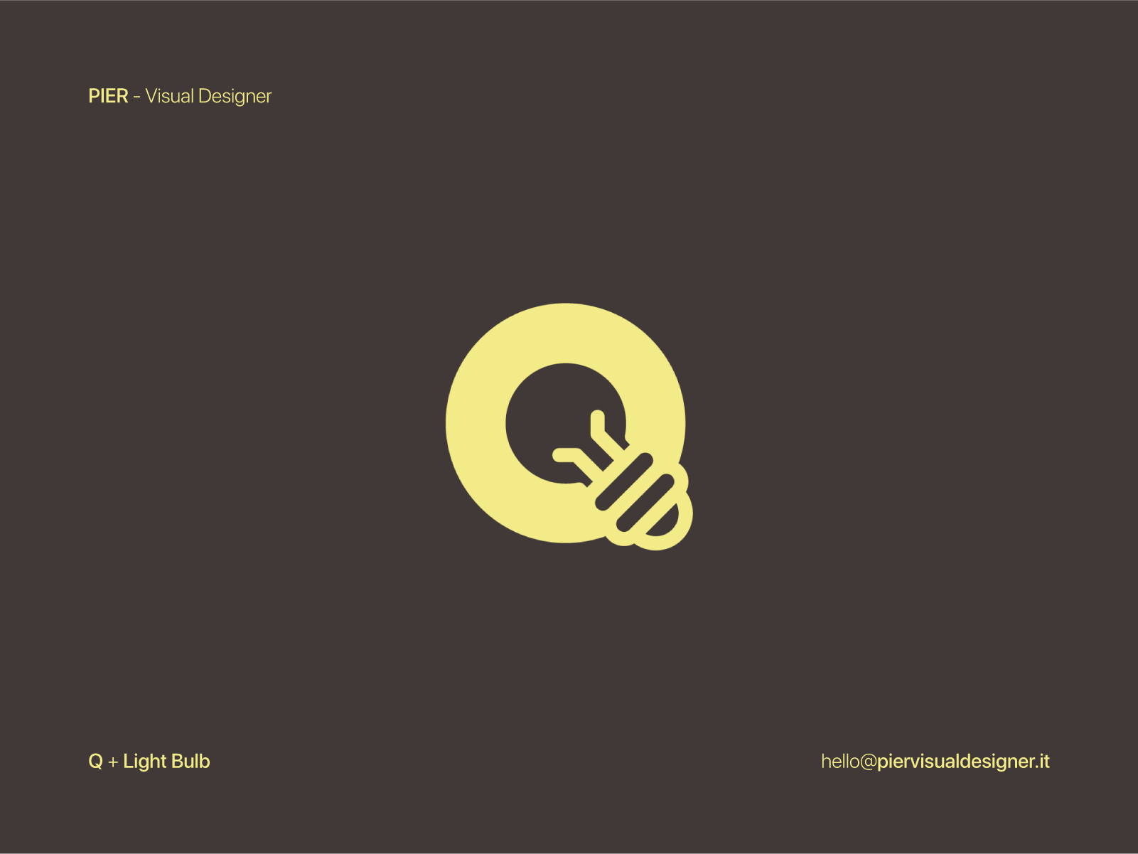 Example of Q + Light Bulb Logo
