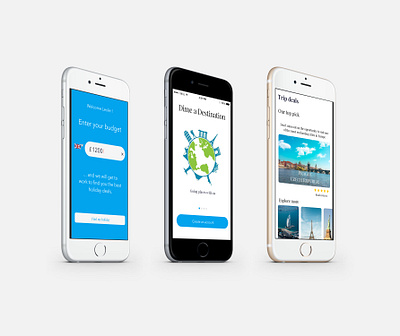 Dime a Destination Travel Mobile Application app art branding design flat minimal ui ux