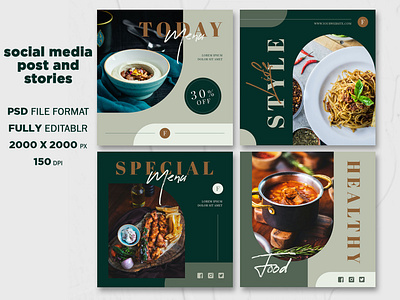 attractive social media post and stories advertising banner banner ads flyer design food menu google ads instagramposts social media social media banner social media design socialmediatemplate web banner