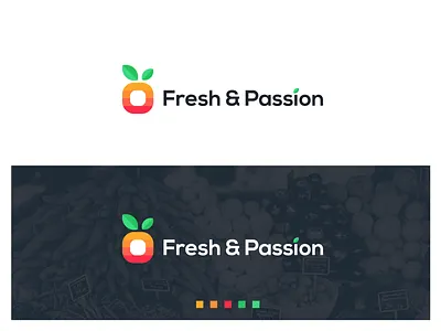 Logo for a fruit and vegetable import company branding flat fruit fruit illustration fruit logo green greenery icon identity logo minimal vegetable vegetables vegetarian