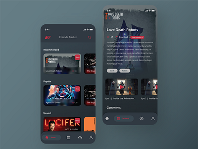 Serial Movie UI Design app dribbble flat ios app design ui uidesign uxdesign