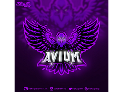 AVIUM esportlogo esports gaming gaminglogo illustration mascot character mascot design mascot logo mixer raven ravenlogo ravenmascot sportlogo streamer streamerlogo twitch twitch logo vector