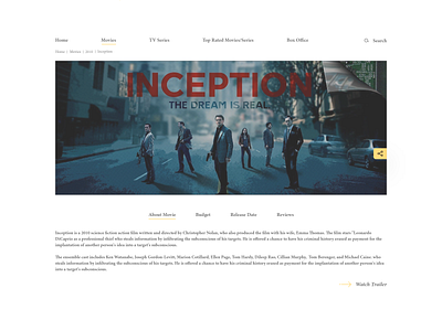 Movie Page design movie movie app movie website movies page moviespace ui ui design website design