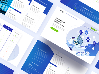 WP360.io - Landing Page blue clean design desktop illustration interface landing landingpage space tech ui web website white wordpress