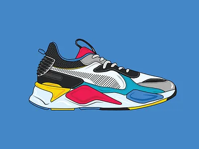 Sports shoe flat vector illustration adobe illustrator blue flat illustration flat vector illustration illustration art running shoe sport sportsshoe vector vector illustration
