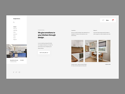 designerkitchen dribbble adobexd concept e commerce furniture kitchen kitchens landing page modern ui userinterface ux