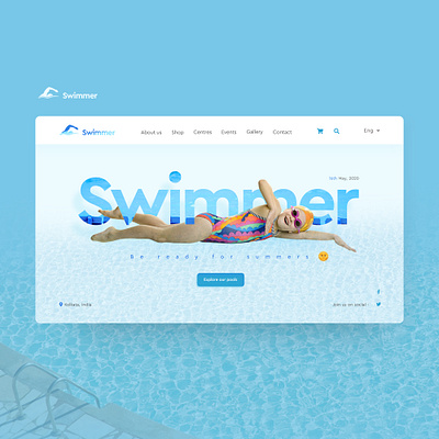 Swimmer UI design concept behance designer designs logo designs summer swim swimmers swimming swimmingpool ui designer ui designs ui kit uiux ux designer ux research ux ui ux ui design uxdesign web designer webdesign