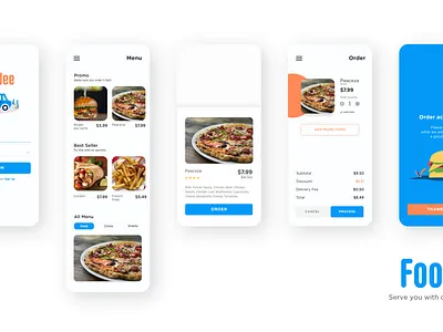 Foodee - Food Truck Mobile App adobe xd challenge ui design