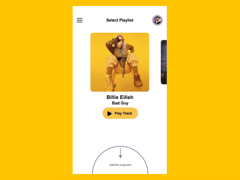 Playlist Selection - Mobile Interface designer figma flinto illustrator interface invision mobile app photoshop principle sketch uidesign