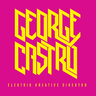 George Castro Lettering branding electric isometric lettering type