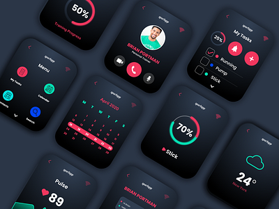 Watch sportapp app clean clean design dark darkui design ios minimal minimalism sport sport app ui uiux ux watch watches watchos