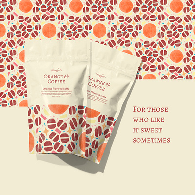 Orange coffee package branding digitalart illustration packagedesign