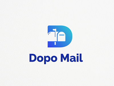 Dopo mail Logo app apps blue icon letter lettermark logo logo design logo designer logo icon symbol logo mark mail mail app mail icon mail logo mailing needlogo negative space negative space logo