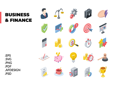 Business & Finance set PART1 3d creative flat icons idea illustration isometric isometric art isometric design isometric icons isometric illustration isometry