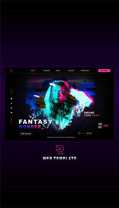 Web Movie design Concept. branding bussines design graphic design interface landing page movie art movie poster simple design ui ux web tamplate webdesign website builder website concept website design