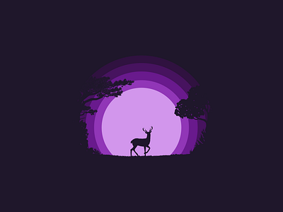 Deer Forest illustration deer deers forest illustration illustration art illustrator landscape