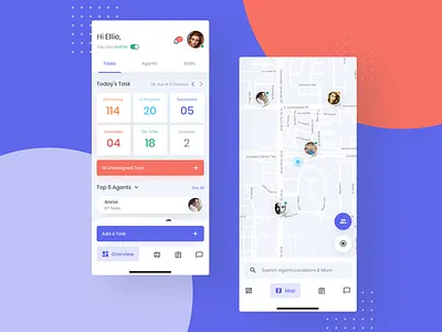 Workforce - Field Force management App android app app ui clean colorful management minimal modern simple ui uiux ux work workforce