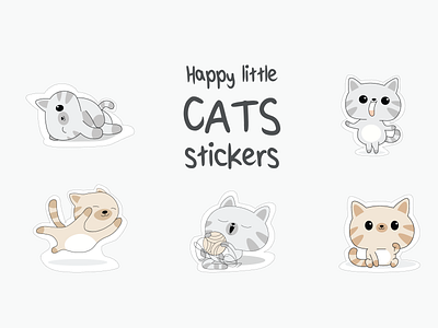 Cats Stickers beautiful best caracter cat creative cute design graphic illustration sticker vector