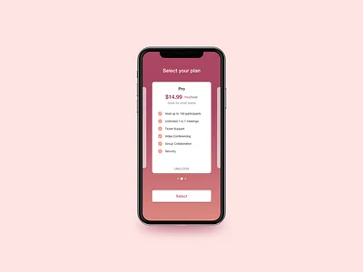 Pricing - Daily UI 30 adobe xd app app design clean daily 100 challenge daily ui dribbble interface mobile pricing plan product design subscribe subscription ui ui design uiux ux visual design web