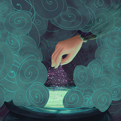 Magic art cauldron charactedesign children art children book illustration illustration illustrator magic potion witch witchcraft witchy woman