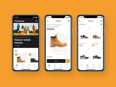 Timberland App boots commerce shoes shop store timberland