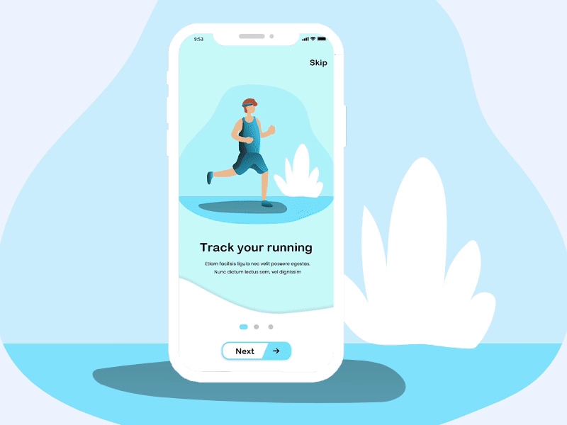 Onboarding for an online community platform animation design interaction design mobile app onboarding onboarding screens running app sport sport app ui ux