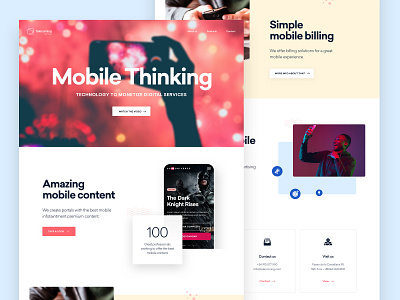 Telecoming Corporate Site branding design landing ui ui design ux ux design