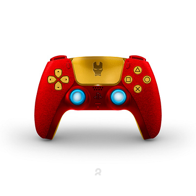 New concept designs for the DualSense PS5. Iron Man concept dualsense dualshock gamepad games ironman marvel playstation5 red