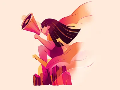 illustration for a feminist collective editorial illustration feminism feminist girl character girl power march 8 woman