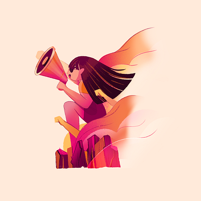 illustration for a feminist collective editorial illustration feminism feminist girl character girl power march 8 woman