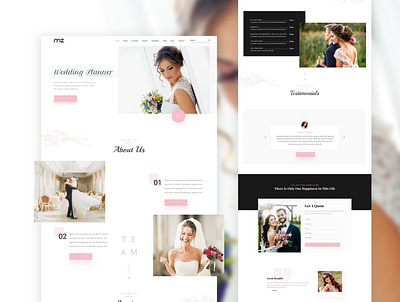 wedding Homepage branding design ecommerce fitness furniture homepage typography ui ux webdesign