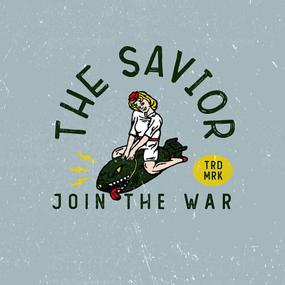 The Savior apparel artwork badass badge branding design nurse savior vector art vintage